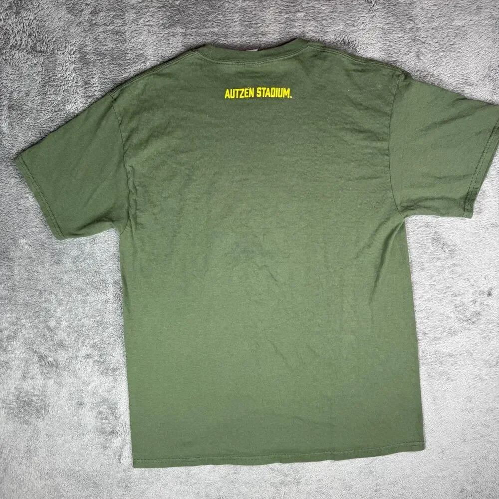Oregn Ducks UO Football Shirt Mens L Green Script Logo Crew Neck Short Sleeve